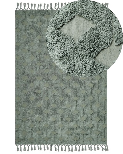 Tapis coton vert 160 230 - en,