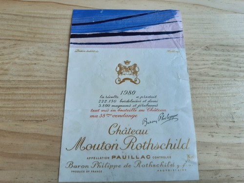 étiquette vin chateau mouton - étiquette,