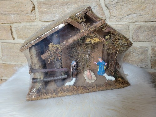 Ancienne crèche noël - ancienne,