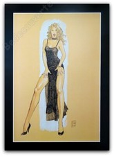 Affiche Milo Manara Pin up Miel robe de soirée Image 404 - 49x68 cm