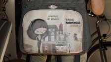 sac à dos anneké cuir gris