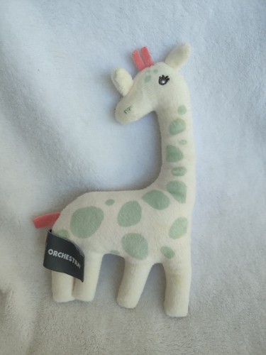 Doudou peluche girafe blanc - peluche,