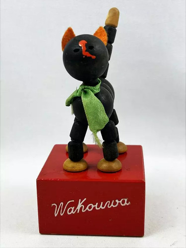 Wakouwa bois chat - chat, (13cm)