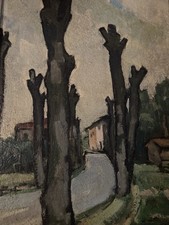 peinture huile panneau bois