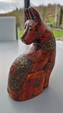 Statuette de Chat en bois et