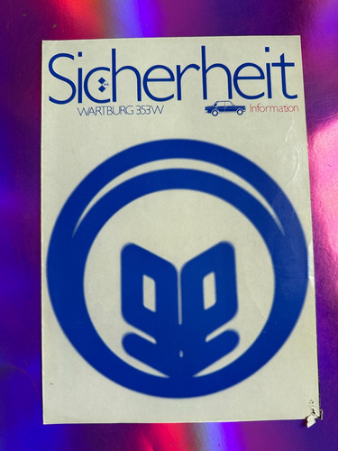 Old brochure wartburg 353w - old,