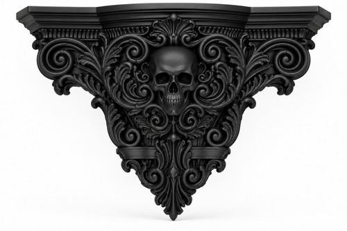 Console crâne baroque - -, l'art