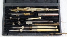 Boite complète de compas ancien fin XIXeme