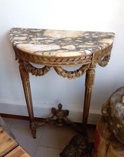 Console demi-lune bois