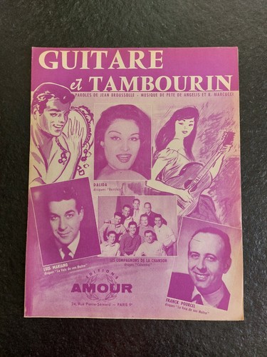 Ancienne partition guitare - guitare, et