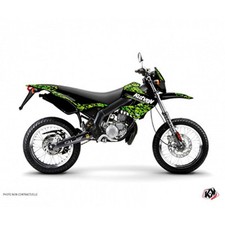 KIT DECO AUTOCOLLANT-STICKER 50 A BOITE PREDATOR NOIR-VERT POUR DERBI 