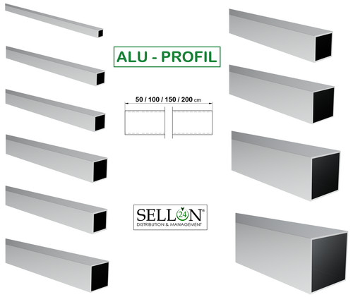Tube carré aluminium - tube, en