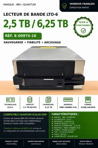 Lecteur bande ibm lto6 - de, fc