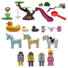 Playmobil 123 personnages fées princesse licorne canards animaux fleurs choix