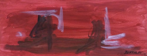 Composition abstraite gouache - abstraite,