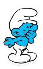 AUTOCOLLANT - SCHTROUMPF : BD DESSIN PEYO / STICKERS SMURF