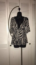 Vertical Zebra Beaded Blouse
