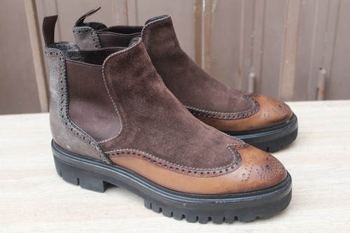 Boots santoni chelsea cuir - cuir, et