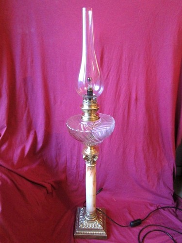 Lampe petrole bronze et - lampe,