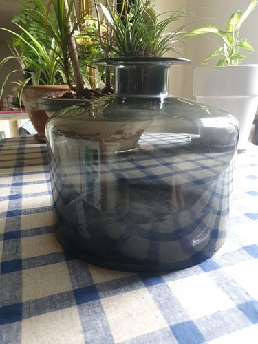 Grand vase verre fumé - vase, en