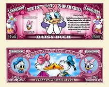 DAISY ! BILLET MILLION DOLLAR US ! Duck Donald dessin animé Disney Mickey bd