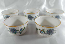 SUITE OF 5 RAMEKIN "PALMYRA" ENGLISH PORCELAIN ROYAL WORCESTER