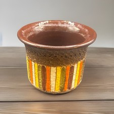 Bitossi Rosenthal Netter Midcentury Italian Pottery Planter Italy Stripe MCM Pot