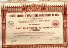 S.A. d'Applications Industriales du Bois, Part 1923 