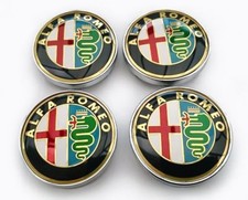 4 hub caps Alfa Romeo Gold Juliet 159 146 147 Brera friezes RIMS 60mm