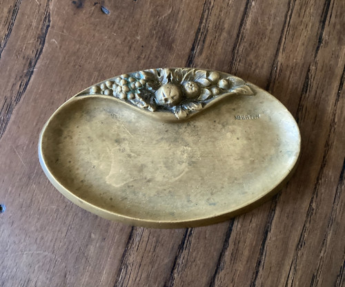 Vide poche art - nouveau, bronze