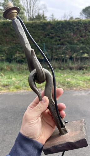 Pied lampe fer forgé - fer,