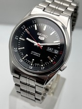 Seiko 5 Automatic Railway Time 7S26-02C0 Black Dial Vintage Men’s Wrist Watch