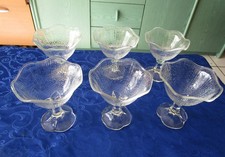 COUPE A GLACE, A FRUITS, EN VERRE, (LOT DE 6) NEUFS. VINTAGE