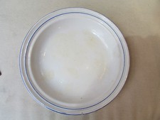 old flat basin hollow enameled canvas 1900s era