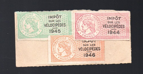 Timbres fiscaux vélocipèdes - timbres,
