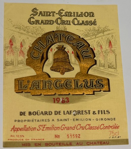 étiquette vin chateau - , angelus