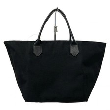 Auth Herve Chapelier - Black Nylon Leather Handbag