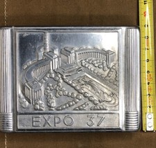 ANTIQUE ALUMINUM BOX EXPO 1937