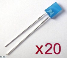 Lot de 20 LED rectangulaire