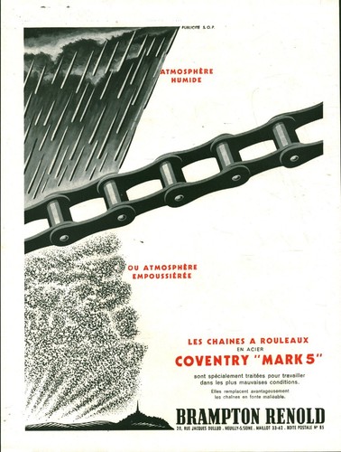 Publicité ancienne chaines - , à