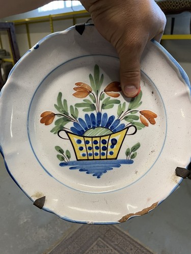 Faience ancienne assiette - faience,