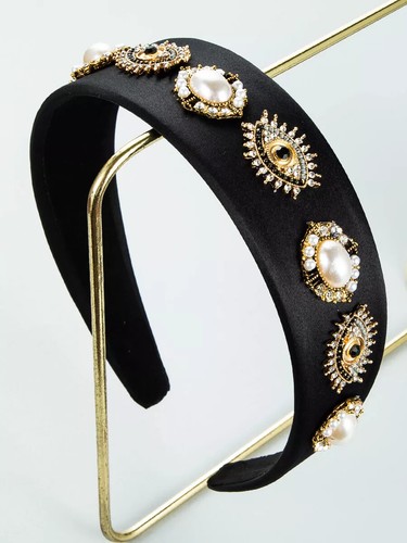 Serre tête noir brillant - serre-tête,