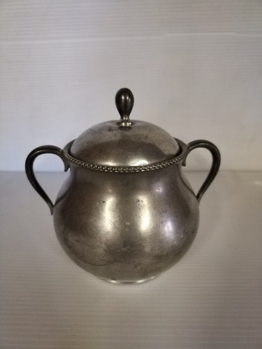 Petit pot sucrier étain fin