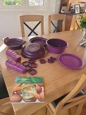 MICRO VAP TUPPERWARE Mauve - Cuiseur Vapeur Tupperware + 8 Pots Avec Couvercle !