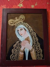 peinture fixé sous verre Alsace 19 ème , Art Populaire