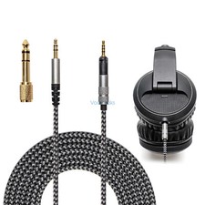 Nylon Cable For Pioneer HDJ-X5/X7/S7/CUE1 DJ Headphone 6.35mm Adapter 2m/6.5ft