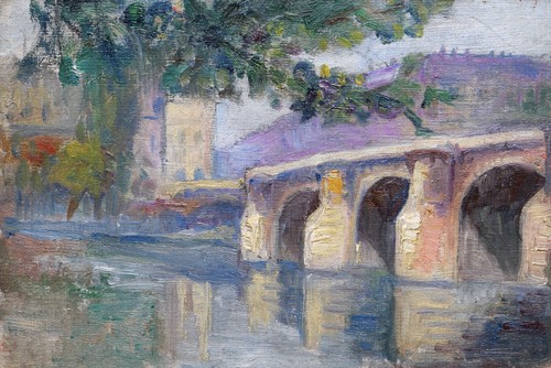 Tableau paysage bord - , seine