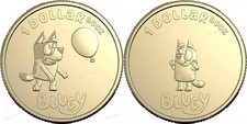Bluey Bingo Set of 2 One Dollar Coins Rare Dollarbuck Dog Blue $1 Australia UNC