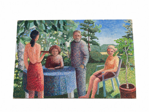 Tableau scène famille - scène, au