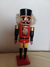 GRAND CASSE NOISETTE SOLDAT  VINTAGE EN BOIS - H : 32 cm - NUTCRACKER GERMAIN 